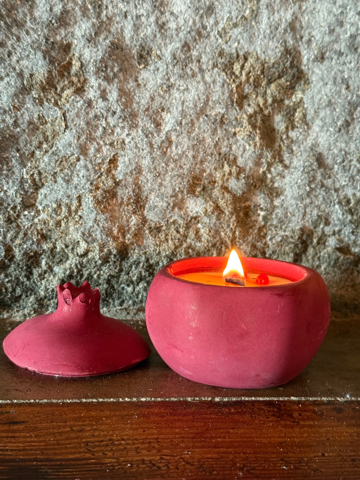 Pomegranate candle
