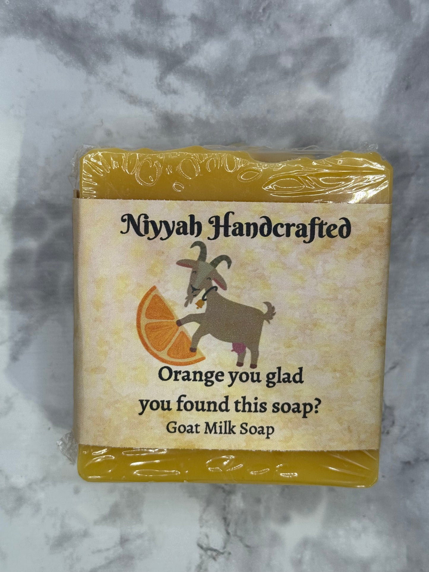 Orange you glad you found this soap? Goat Milk soap