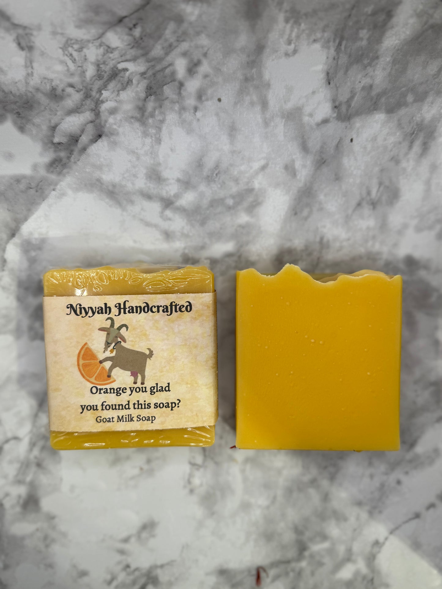 Orange you glad you found this soap? Goat Milk soap