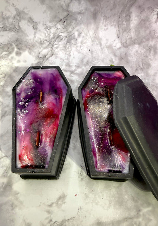 Carmilla's Kiss Concrete Coffin Candle